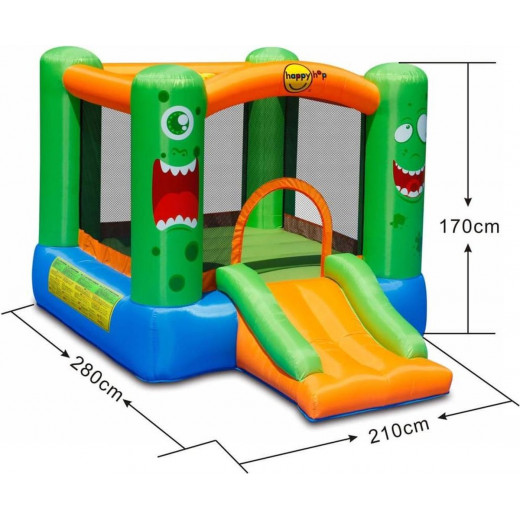 Happy Hop Monster Slide and Hoop Bouncer