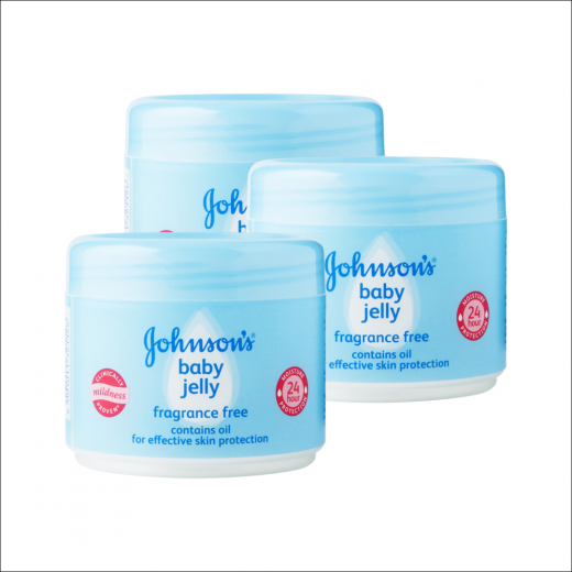 Johnson's Baby Jelly Fragrance Free, 250 Ml, 3 Packs