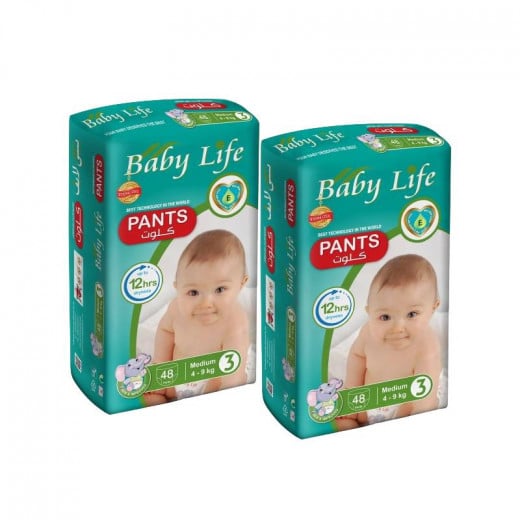 Baby Life Pants, Size 3, 4-9 Kg, 48 Pants, 2 Packs