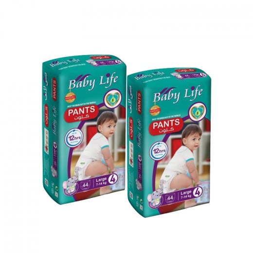 Baby Life Pants, Size 4, 7-14 Kg, 44 Pants, 2 Packs