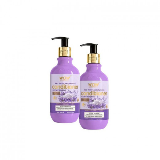 Wow Skin Science Rice Keratin & Lavender Oil Conditioner, 300ml, 2 Packs