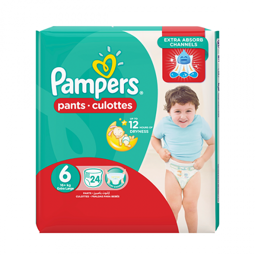 Pampers Pants Culottes Size 6 (16+ KG) Extra Large 24 Counts