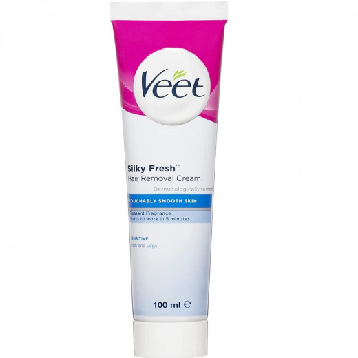 Veet Cream Hair Removal With Alo Vera for Sensitive Skin, 100 Ml, 3 Packs