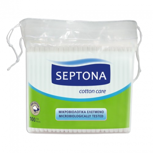 Septona Cotton Plastic Bag Buds, 100 Pieces, 4 Packs