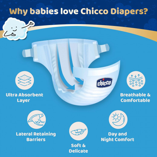 Chicco Ultra Diapers, Size 2, 3-6 Kg, 25 Diapers, 2 Packs