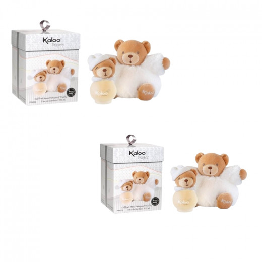 Kaloo Eau De Senteur Spray and Free Fluffy Bear, White Color, 100 Ml , 2 Packs