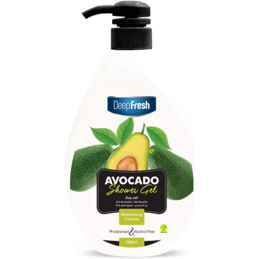 DeepFresh Shower Gel With Avocado Extract, 1000 ml, 2 Packs