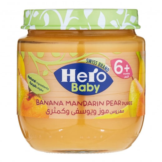 Hero Baby Fruit Puree Banana, Mandarin and Pear, 125g , 6 Packs