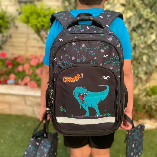 Boys School Backpack Backpack with Lunch Bag & Pencil Case Dragon