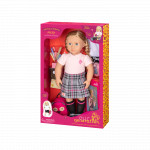 Our Generation  Poseable School Doll & Book - Hally 46 cm