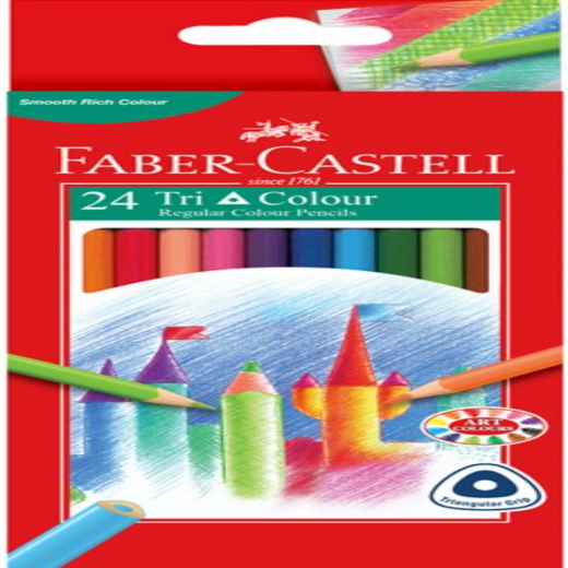 Faber Castell - Tri Colour Colouring Pencils 24 Pack