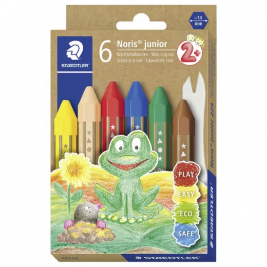 Staedtler Noris Junior Wax Crayons 6 Pack