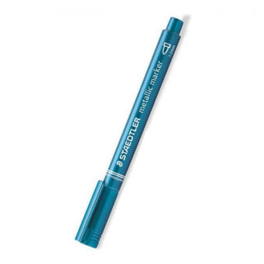 ستيدلر - قلم تحديد ميتاليك - أزرق