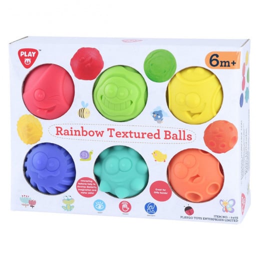 Play Go Rainbow Textured Balls - 6