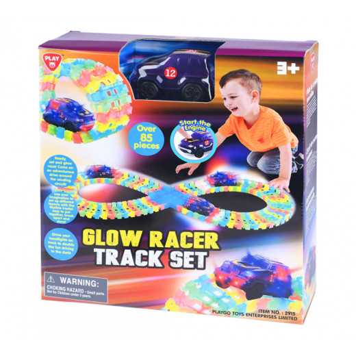 Play Go | Glow Racer Track Set | 85 pcs