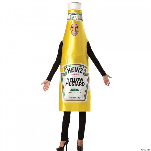 K Costumes | Yellow Mustard Sauce Bottle | Adult