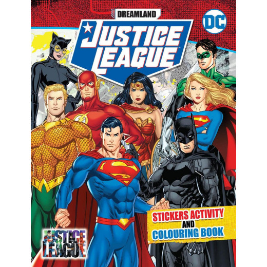 Dreamland | Justice League Stickers Activity And Coloring Book | A Drawing & Activity Book For Kids