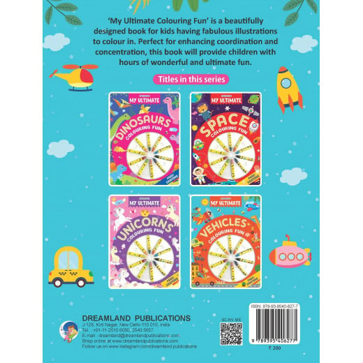 Dreamland | Publications My Ultimate Vehicles Coloring Fun Book With Free Crayons
