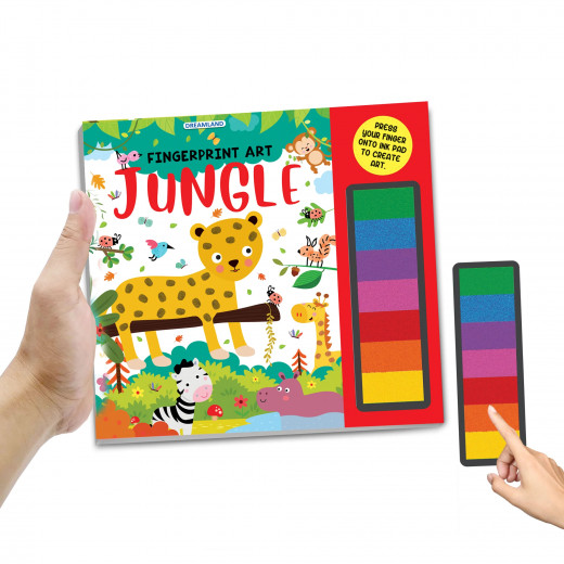 Dreamland | fingerprint art activity book for children | jungle with thumbprint gadget