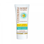Coverderm Filteray Face SPF 50+, 2 In 1 Sunscreen Light Beige Cream 50ml