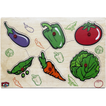 لعبة ألغاز خشبية تعليمية للخضروات من ماي سكول