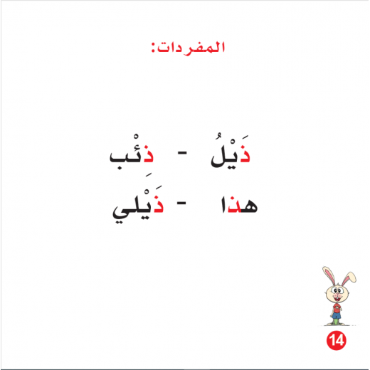 كتاب ذيل ارنوب الابجدية العربية, حرف الذال