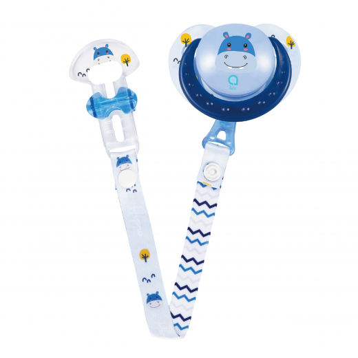 aBaby Pacifier with Safety Chain - Blue- 0M+
