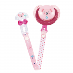 aBaby Pacifier with Safety Chain - Pink - 0M+