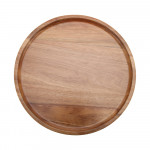 Vague Round Wooden Tray 26 Cm