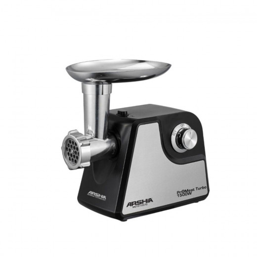 Arshia Compact Meat Grinder , Stainless Steel Attachment , 2000Watt , Black