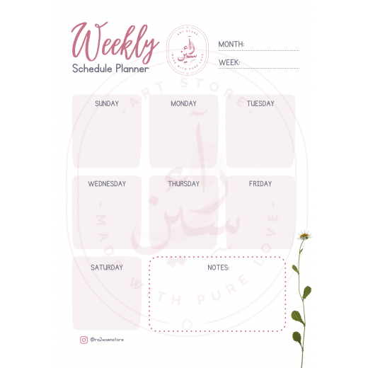 Ra2 w Sen, Magnetic Weekly Planner, 3pieces