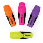 Vertex Highlighter pvc Box, Colors : ( Yellow, Pink, Orange, Purple) 4pcs
