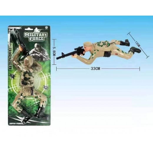 Toy of Electric crawling soldier with light