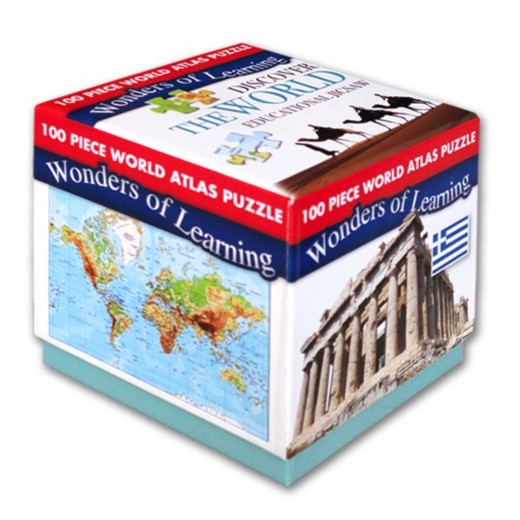 100 PIECE WORLD ATLAS PUZZLE wonders of Learning