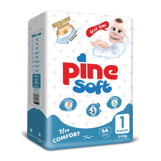 Pine Soft Diapers, Size 1, 54 pads, from 2 to 5 kg