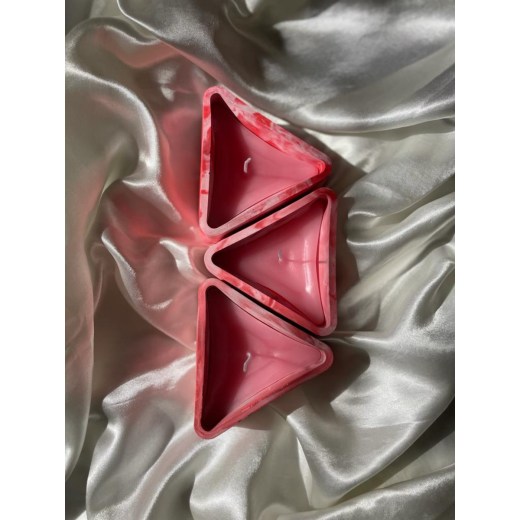 RePapel , Triangular candle mold , Pink and white , 10cm*10cm*5cm