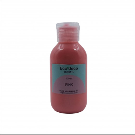Ecodeco 100ml Pink Color for Resin and Concrete Art