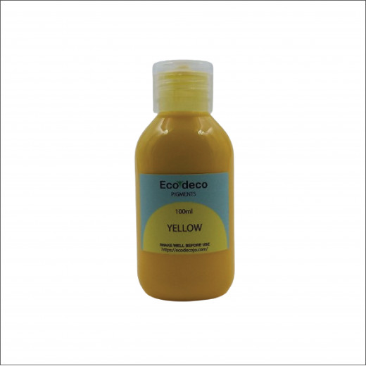 Ecodeco 100ml Yellow Color for Resin and Concrete Art